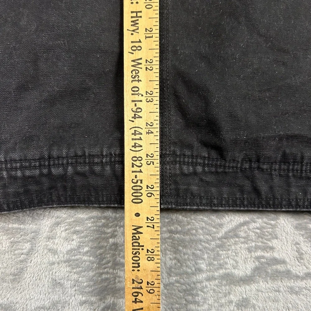 Wolverine Mens Black Canvas Sherpa Lined Work Jacket Large Full Zip Cotton Duck
